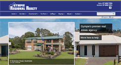 Desktop Screenshot of gympieregionalrealty.com.au